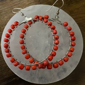 Beaded Hoops